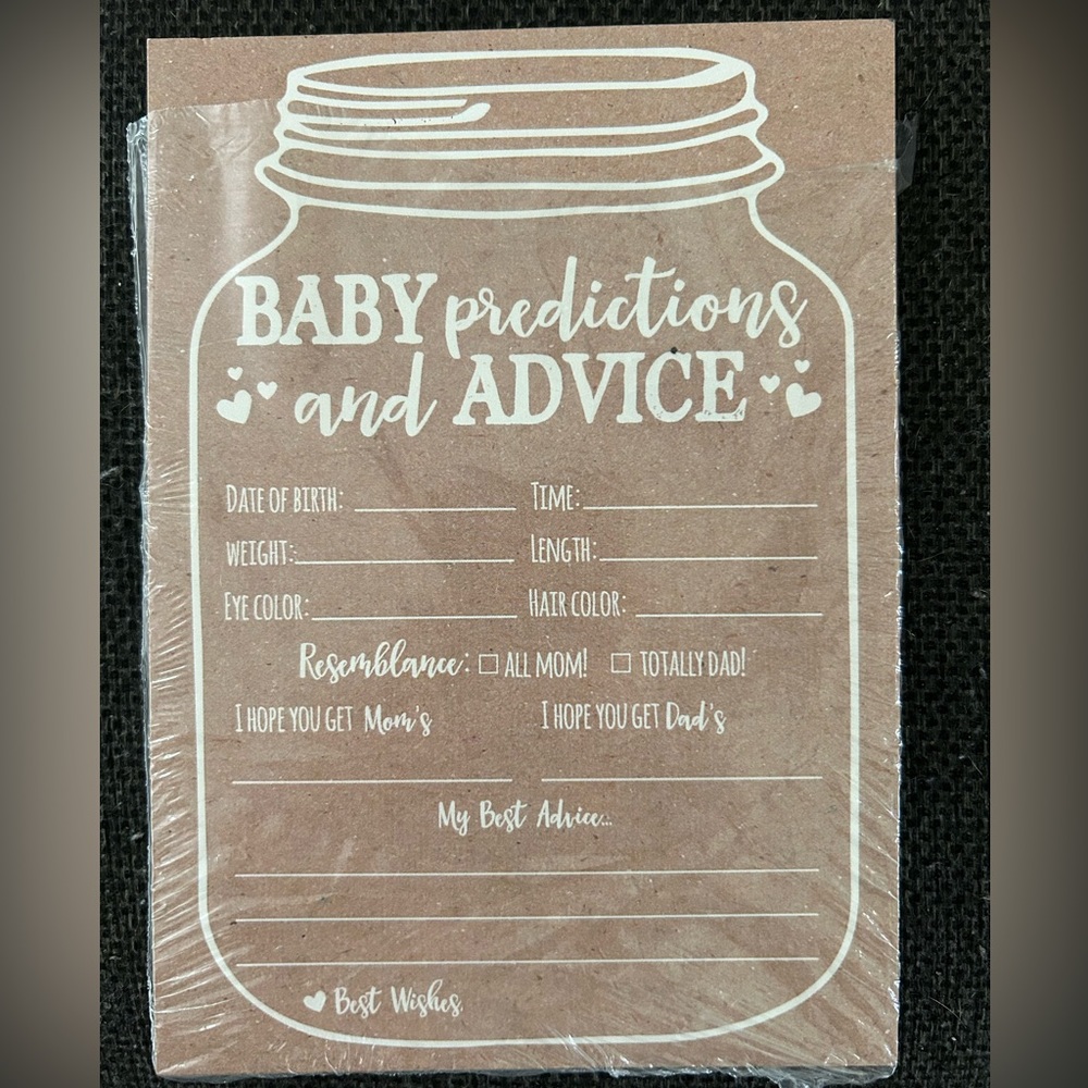 Baby prediction cards pack of 40